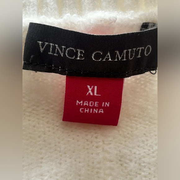 Vince camuto sweater neutral‎ minimalist staple piece v neck office - Picture 7 of 11